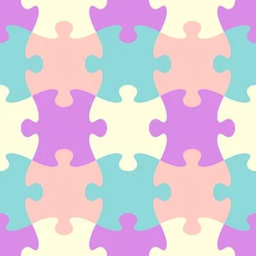 Puzzle seamless pattern イラスト素材