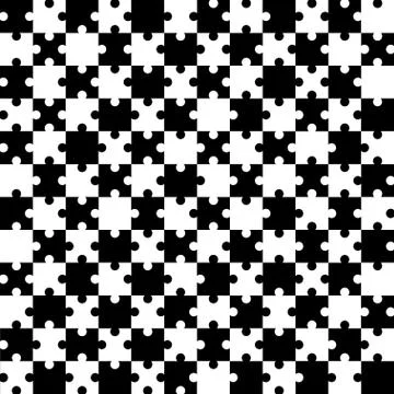 Puzzle seamless pattern. Stock Illustration