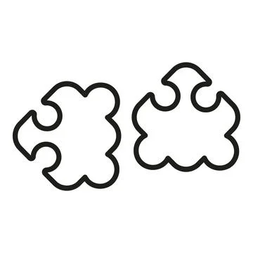 Puzzle of self realization icon outline vector. Self victory success Stock Illustration