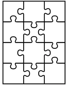 Puzzle, separate parts Stock Illustration