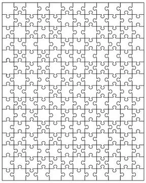 Puzzle, separate parts Stock Illustration