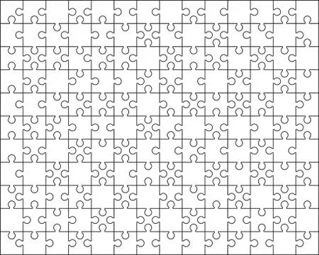 Puzzle, separate pieces Stock Illustration