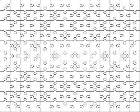 Puzzle, separate pieces Stock Illustration