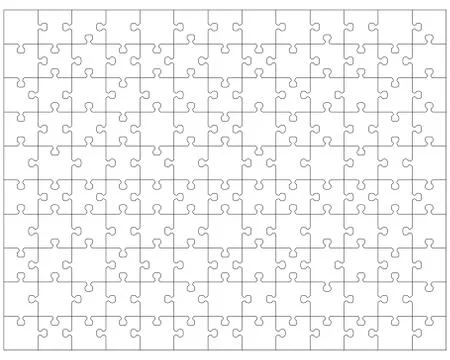 Puzzle, separate pieces Stock Illustration