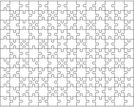 Puzzle, separate pieces Stock Illustration