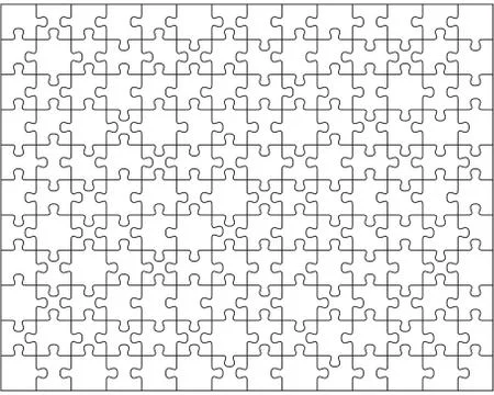 Puzzle, separate pieces Stock Illustration