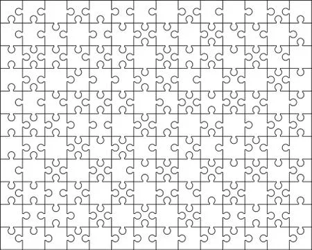 Puzzle, separate pieces Stock Illustration