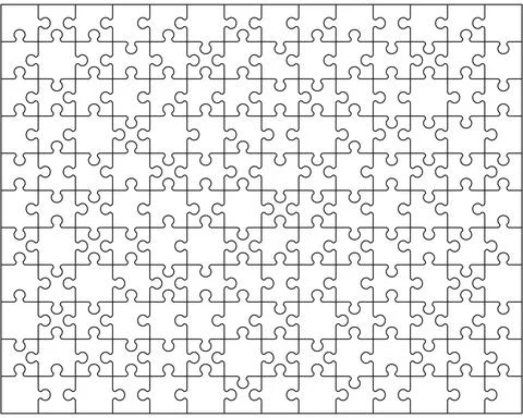 Puzzle, separate pieces Stock Illustration