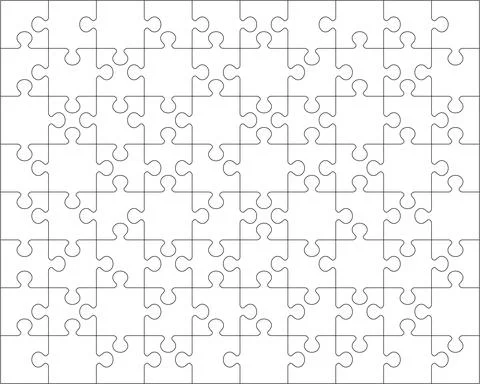 Puzzle, separate pieces Stock Illustration