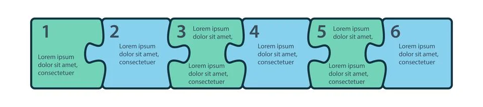 Puzzle sequence. Steps infographics. Presentation chart elements. 스톡 일러스트