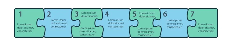 Puzzle sequence. Steps infographics. Presentation chart elements. 스톡 일러스트