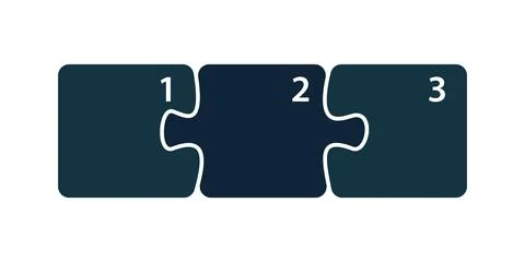 Puzzle sequence. Steps infographics. Presentation chart elements. 스톡 일러스트