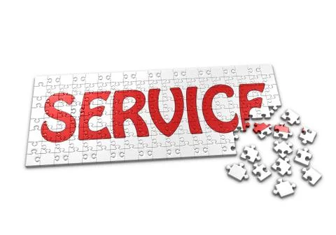 Puzzle of service Stock-Illustration