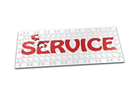 Puzzle of service Stock Illustration