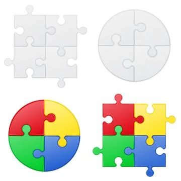 Puzzle set icons vector illustration Illustrazione stock