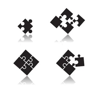 Puzzle set Illustrazione stock