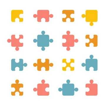 Puzzle set Stock Illustration