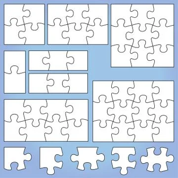 Puzzle set Stock Illustration