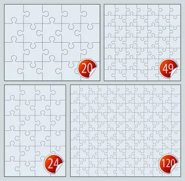 Puzzle set Illustrazione stock