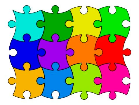 Puzzle  set vector symbol icon design. Stock Illustration