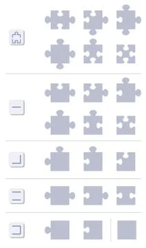 Puzzle Shapes Scientific Science Patterns Pieces Different Stock Illustration