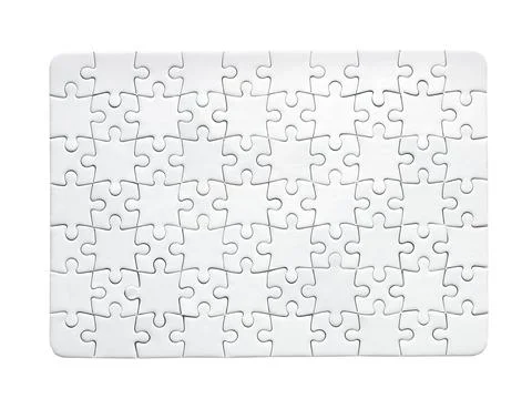 Puzzle simple pattern isolated on white Stock Photos