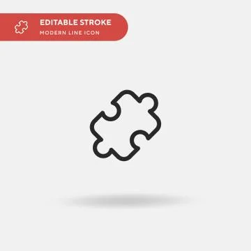 Puzzle Simple vector icon. Illustration symbol design template for web mobile Stock Illustration