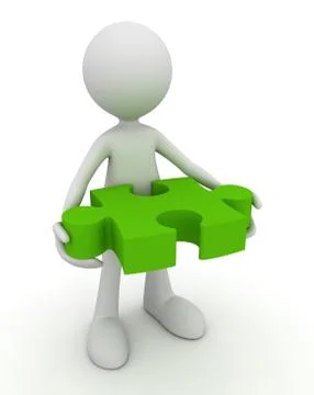 Puzzle solution concept 3d illustration Stock Illustration