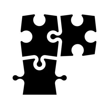 Puzzle solution glyph icon vector illustration Stock Illustration