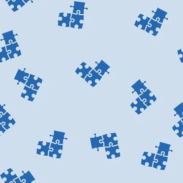 Puzzle solution glyph vector seamless pattern Stock Illustration