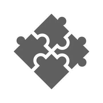 Puzzle, solution icon. Gray vector graphics. Illustrazione stock