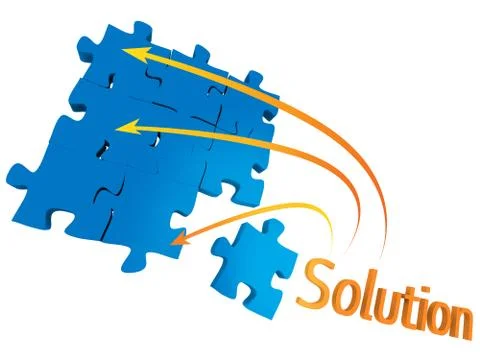 Puzzle solution Stock Illustration
