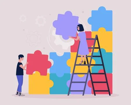 Puzzle solution Иллюстрация
