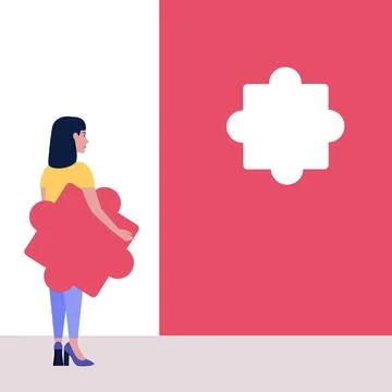 Puzzle solution Иллюстрация