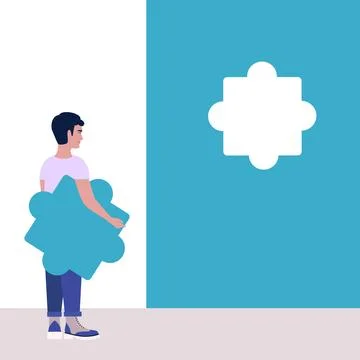 Puzzle solution Иллюстрация