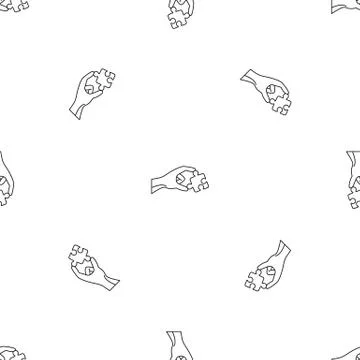 Puzzle solution pattern seamless vector 스톡 일러스트