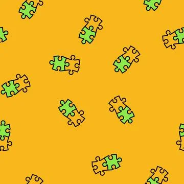 Puzzle solution vector seamless pattern Stock Illustration
