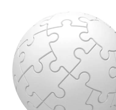 The puzzle sphere Illustrazione stock