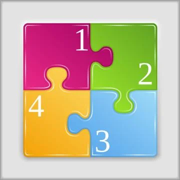 Puzzle Square Stock Illustration