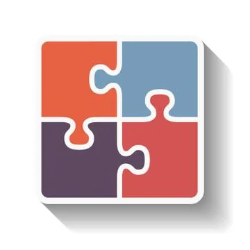 Puzzle Square Illustrazione stock