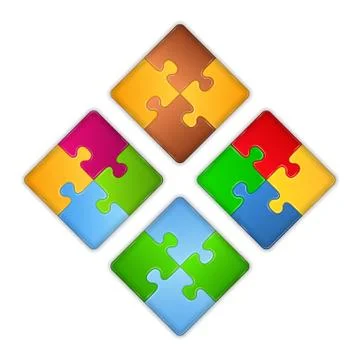 Puzzle Squares Stock Illustration