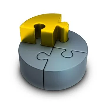 Puzzle statistics Stock Illustration