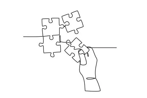 The puzzle is still messy Stock Illustration