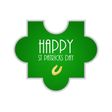 Puzzle with st.patrick day design Stock Illustration