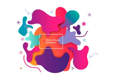 Puzzle style liquid shape abstract background. Stock Illustration
