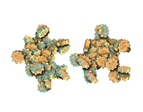 Puzzle symbol consisting of gears Stock Illustration
