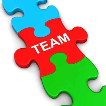 Puzzle team Illustrazione stock