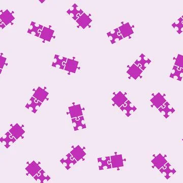 Puzzle team solution glyph seamless pattern Illustrazione stock