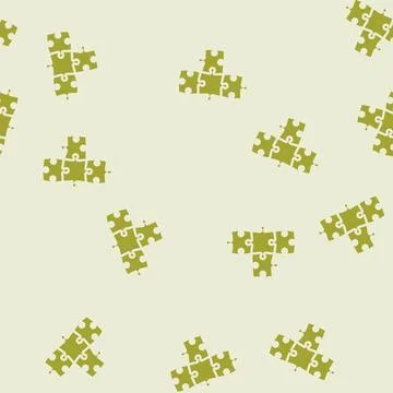 Puzzle team solution glyph vector seamless pattern Stock Illustration