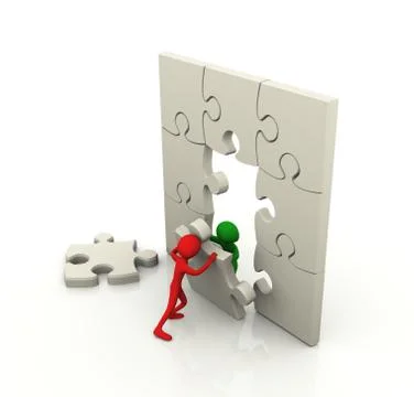 Puzzle team work concept Stock Illustration